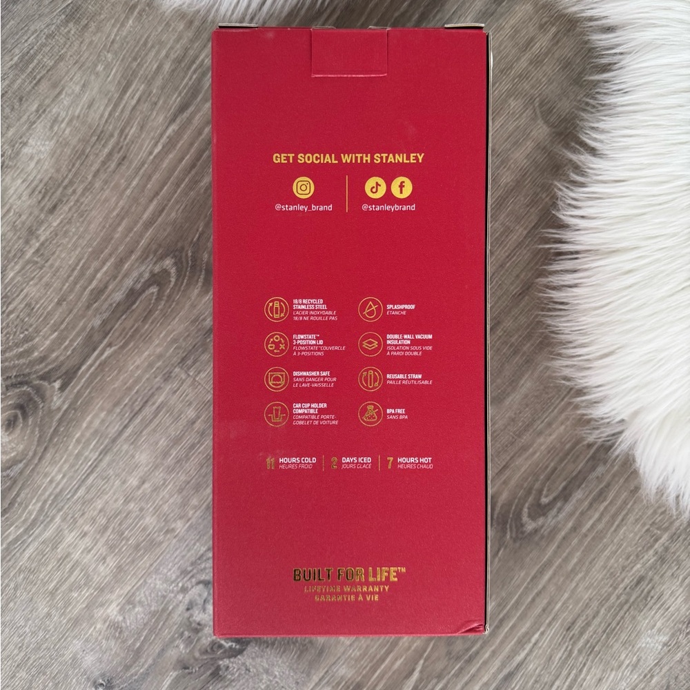 ❤️❤️‍🔥STANLEY 40 OZ. LIMITED EDITION Scarlet Tinsel Tumbler♦️ - Picture 8 of 12